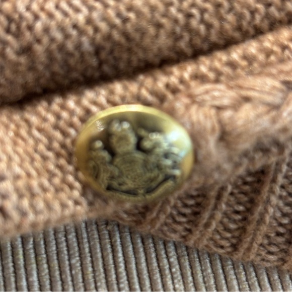 LAUREN RALPH LAUREN Wool Blend Newspaper Boy Rigid Rim Tan Brown Knit Cap - Picture 7 of 7